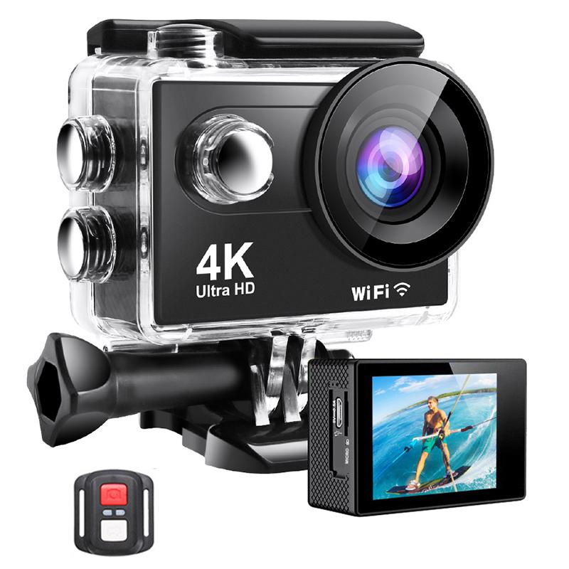 Camera hành động WiFi 4K60FPS 20MP Ảnh 2.0 inch 30m Go WaterProof Camera Pro Mũ bảo hiểm Video Video Ghi lại máy ảnh