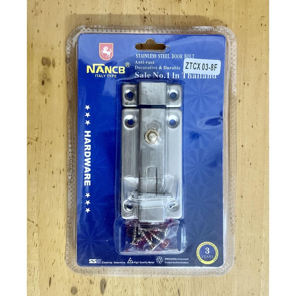 Chốt cửa inox 8F (Chốt bấm inox 8F) NANCB