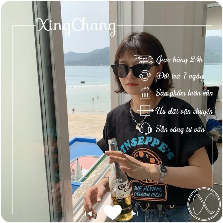 Áo thun tay lỡ dáng rộng, Áo thun nữ Hàn Quốc chất mịn đẹp in CTNSEPPE’S cá tính mã LXC16