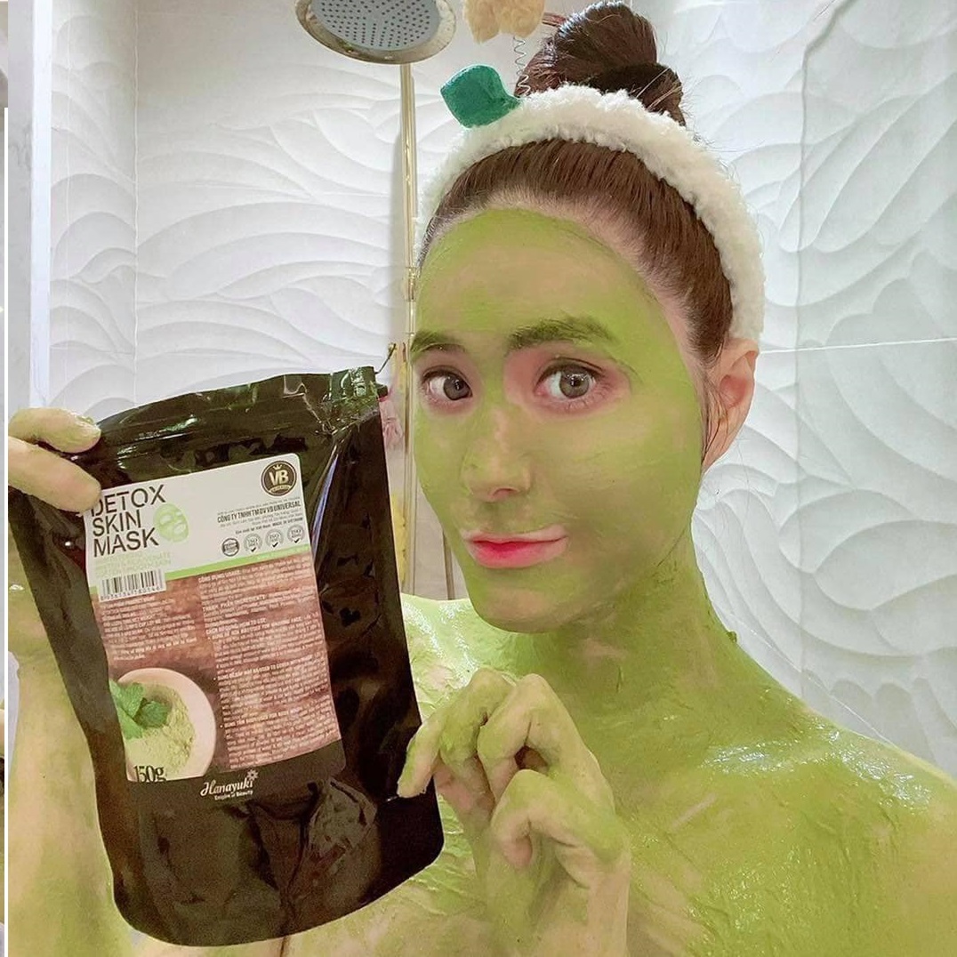 Bột Tắm Trắng Hanayuki Trắng Da Detox Skin Mask Thanh Lọc Da 150g - Mặt Nạ Detox Hanayuki Trắng Da Thanh Lọc Da - Hanayuki Chính Hãng