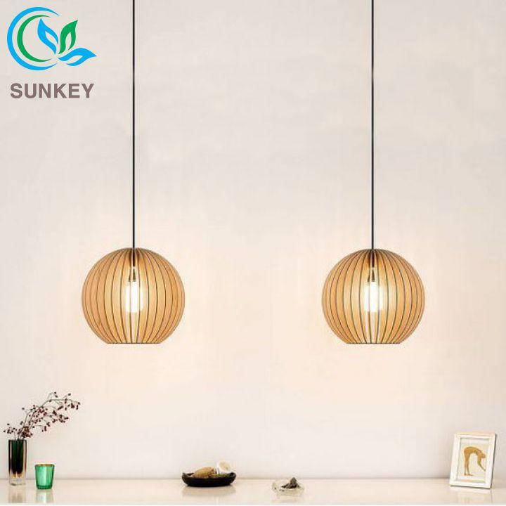 Đèn Gỗ Trang Trí Thả Trần Aion - Đường Kính 30cm - Chất Liệu Gỗ Plywood Cao Cấp - Bảo Hành 1 Năm