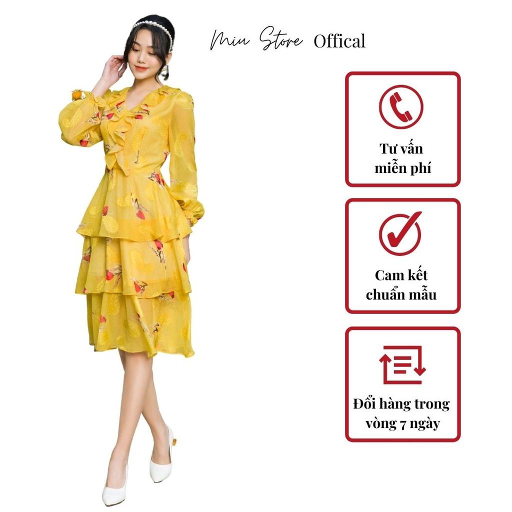 Váy xòe 3 tầng bèo cổ Miu Store DL0078