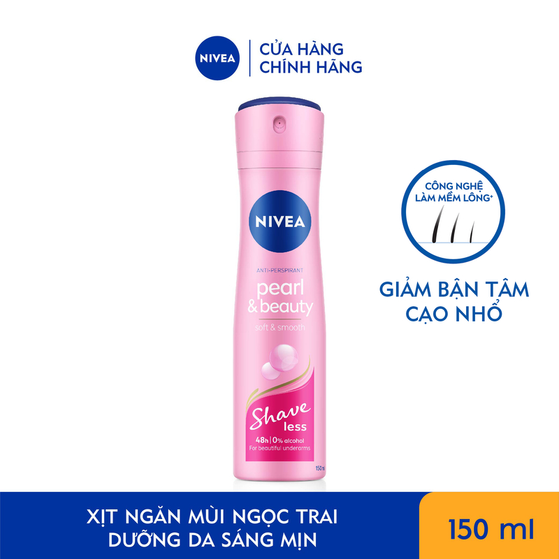 Xịt Ngăn Mùi NIVEA Shaveless Ngọc Trai Đẹp Quyến Rũ 150Ml - 85348