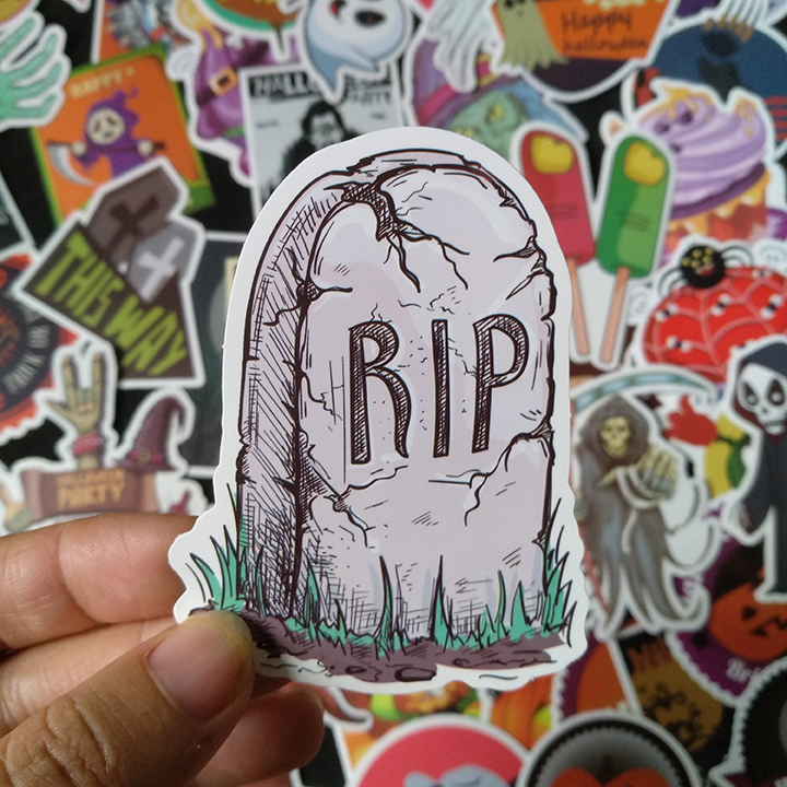 Bộ Sticker dán cao cấp chủ đề HALLOWEEN - Dùng dán Xe, dán mũ bảo hiểm, dán Laptop