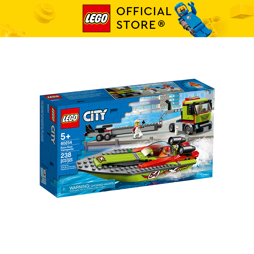 Mô hình đồ chơi lắp ráp LEGO CITY  Thuyền Đua Vận Chuyển 60254
