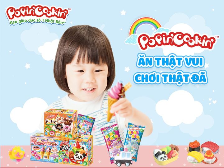 Combo 3 hộp kẹo Popin Cookin đồ chơi sáng tạo ăn được : Sushi + 2 hộp kẹo tự chọn chính hãng