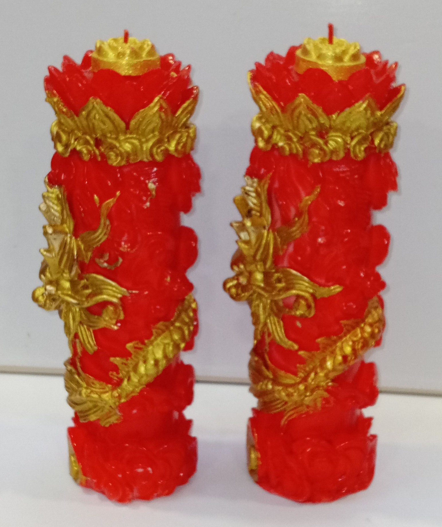 Đôi nến rồng cao 26,5cm đường kính 9cm nhiều màu