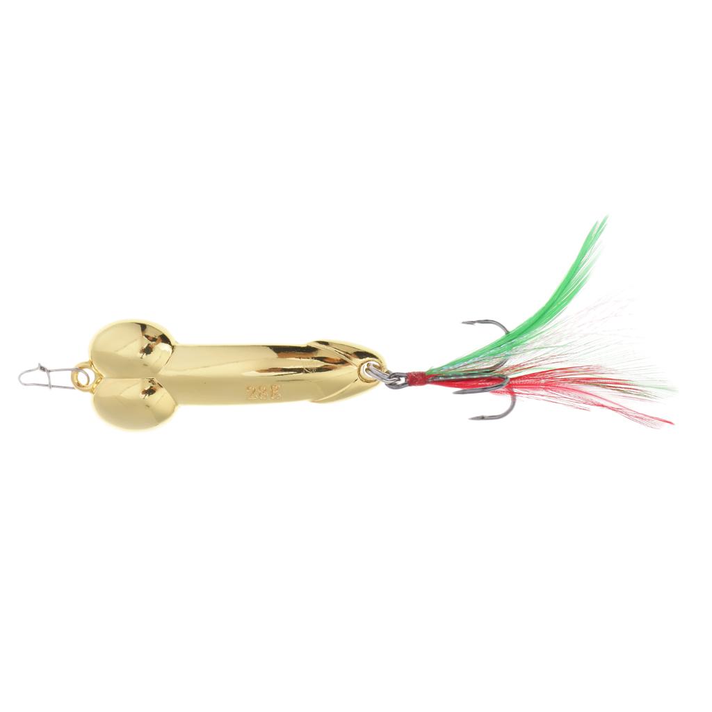 Gold Fishing Spoon Lure Spinner Bait Metal Hard Bait Crankbait Tack 28g