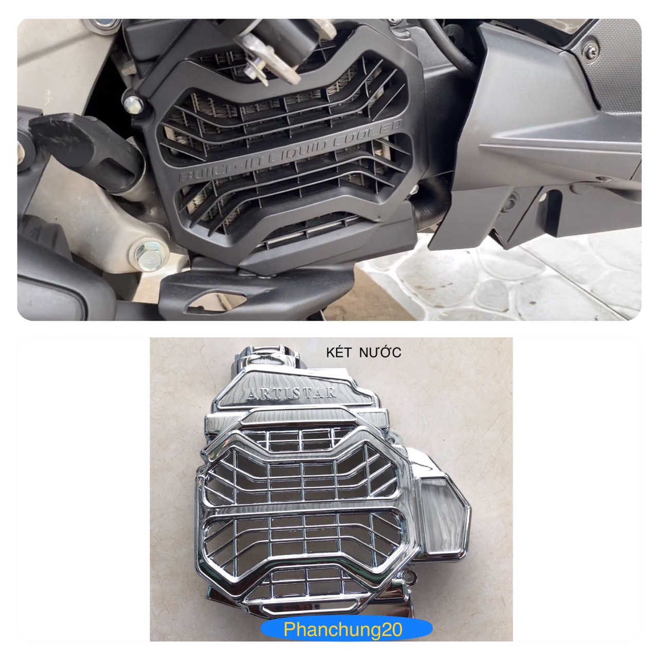 COMBO ỐP PHỤ KIỆN TRANG TRÍ DÙNG CHO XE AB Air Blade 2011 2012 CROM