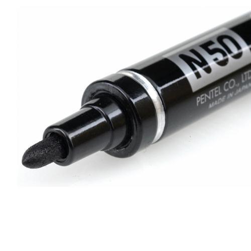 Bút lông dầu Pentel N50 permanent marker - thân nhôm, châm thêm mực dễ dàng, chuyên dùng trong môi trường lạnh