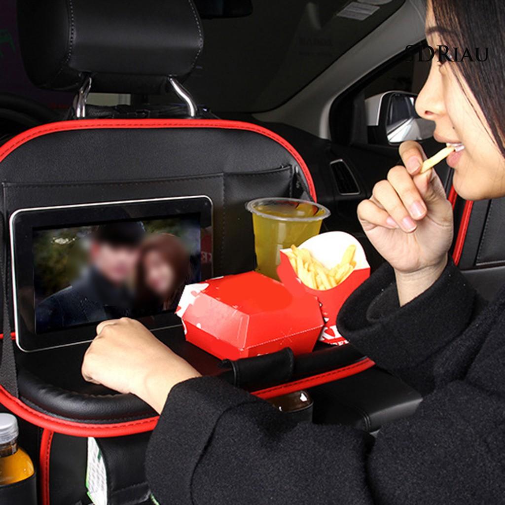 Túi Da Đựng Đồ Gắn Lưng Ghế Xe Hơi Nhiều Ngăn Tiện Dụng