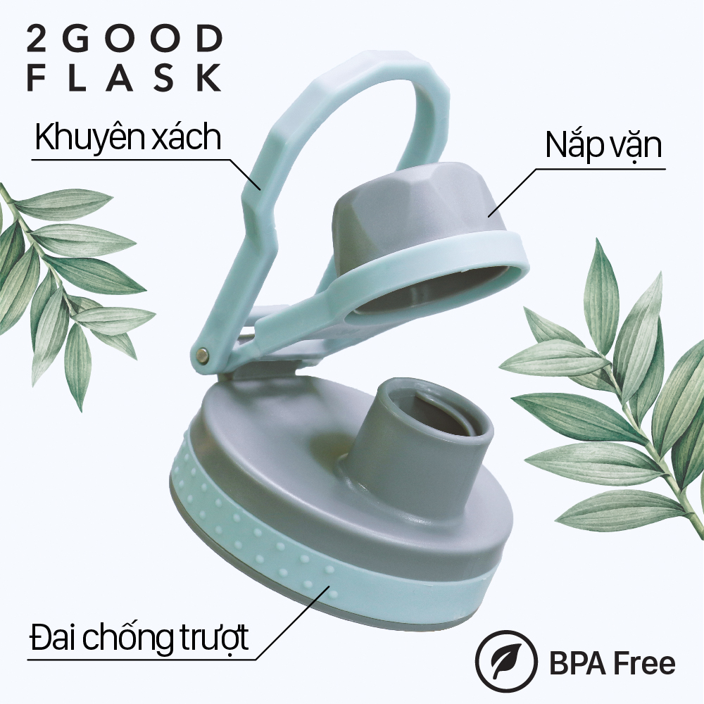Bình giữ nhiệt Thép Không Gỉ 2GOOD Wide Mouth WM-02 (530ml) - Hàng Chính Hãng