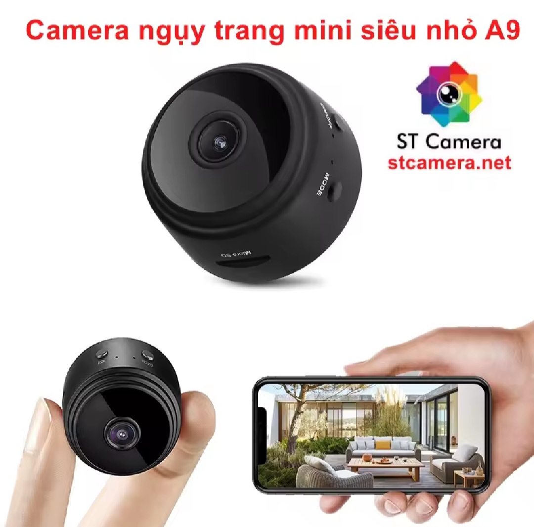 1 BỘ KAMERA A9 MINI KẾT NỐI WIFI XEM QUA ĐIÊN THOAI TỪ XA THUẬN TIỆN