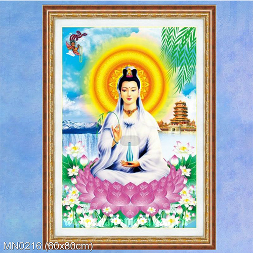 Tranh thêu chữ thập Quan Thế Âm Bồ Tát nhiều mẫu