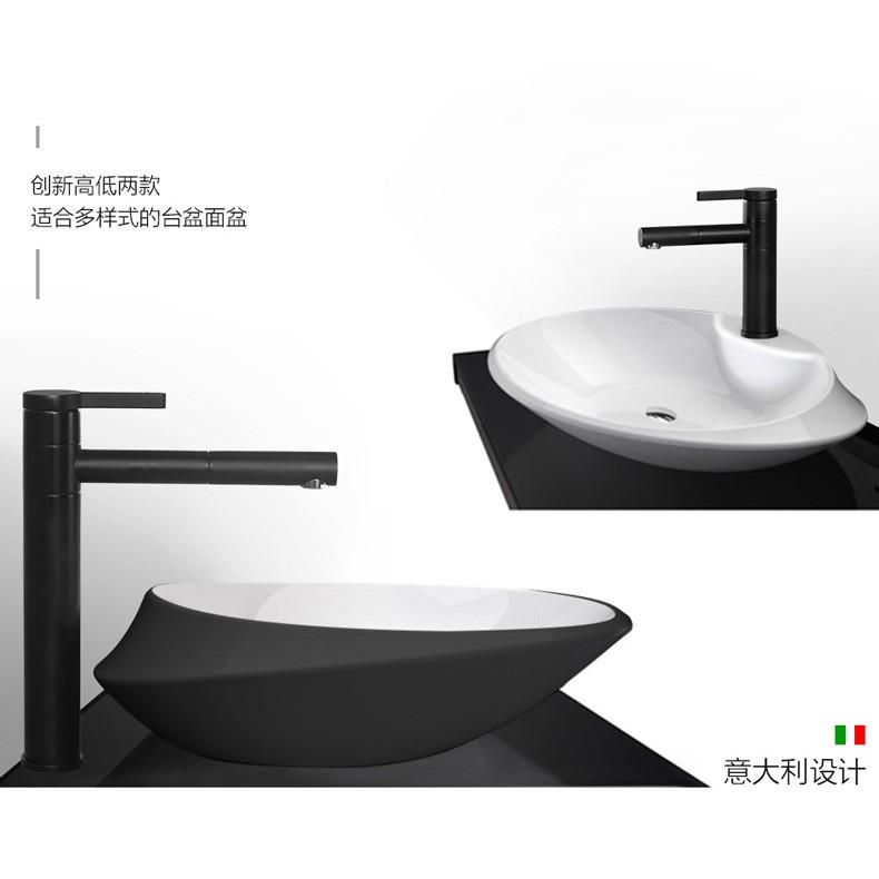 Vòi lavabo nóng lạnh Lukas Korea cao 20cm