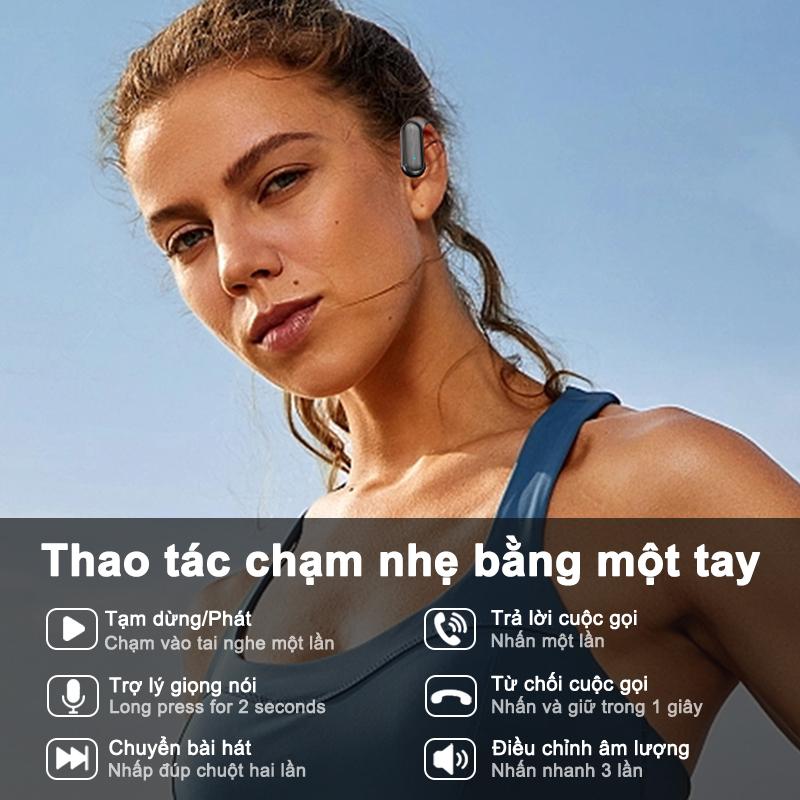 Tai Nghe Bluetooth Không Dây Goojodoq TWS 5.3 Chơi Game Thể Thao Kẹp Đeo Thoải Mái Tiện Lợi Bảo Hành Chính Hãng