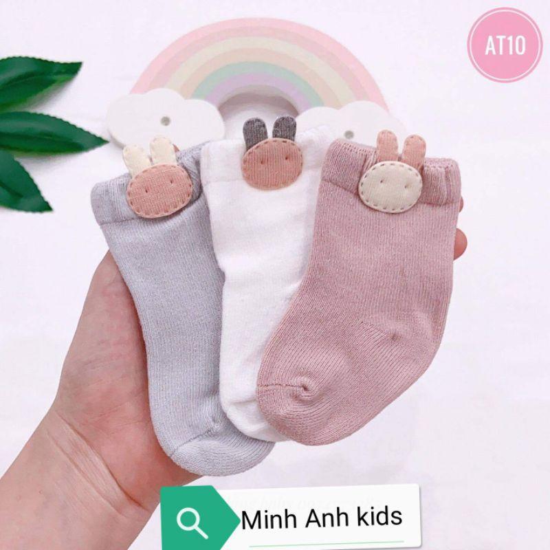 Set Tất Hàn 3 Đôi Bé Trai Bé Gái Baby Từ 0 - 3 Tuổi