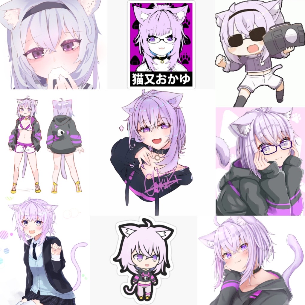 Sticker okayu Hololive 30-60 hình ép lụa khác nhau/ Hình dán okayu Hololive