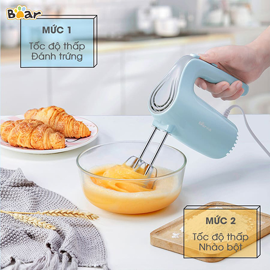 Máy đánh trứng cầm tay Bear DDQ-B02P5 - Hàng Chính Hãng