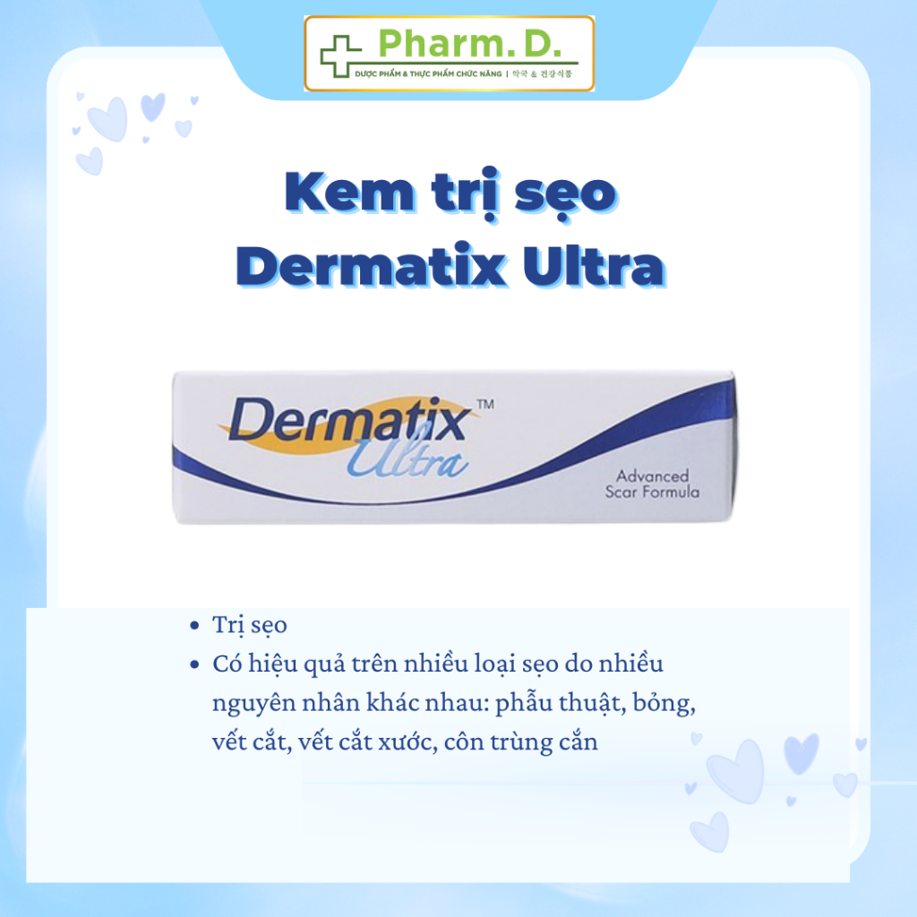 [CHÍNH HÃNG] Gel Dermatix Ultra cải thiện hiệu quả sẹo lồi và sẹo phì đại 7g và 15g