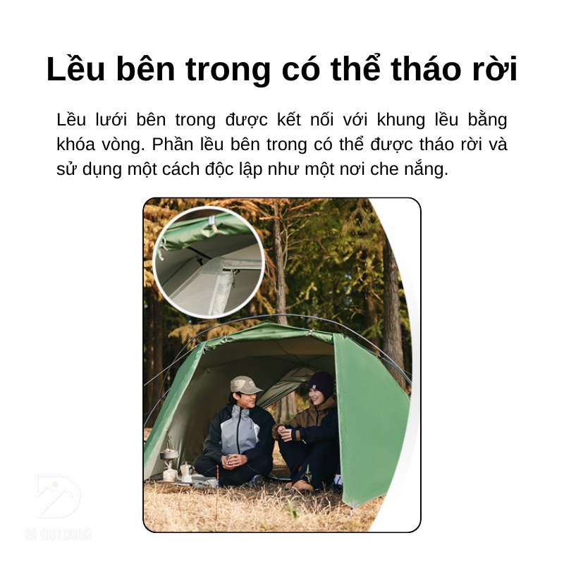 Lều Cắm Trại 2 Người Cao Cấp Naturehike Hillock6 CNK2300ZP040