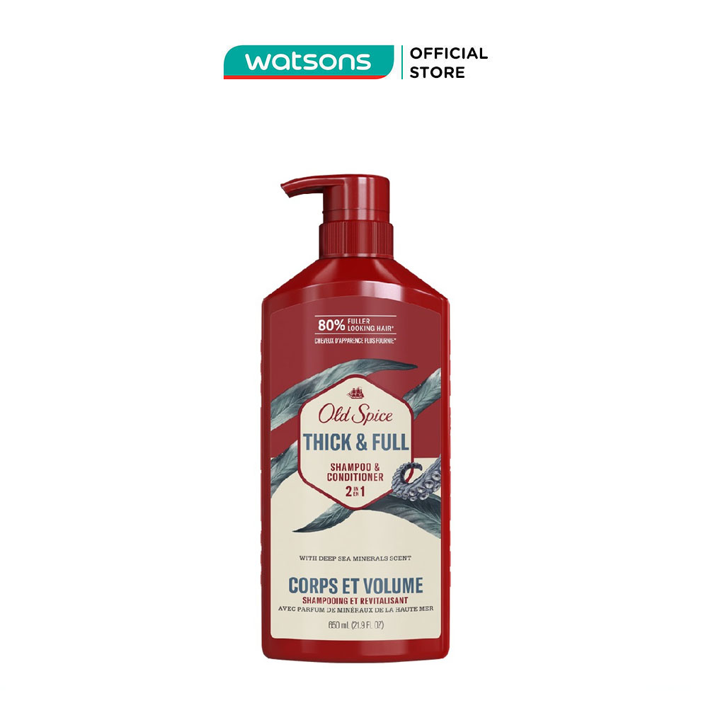Dầu Gội &amp; Xả Cho Nam Old Spice Thick &amp; Full 2n1 Shampoo &amp; Conditioner 650ml