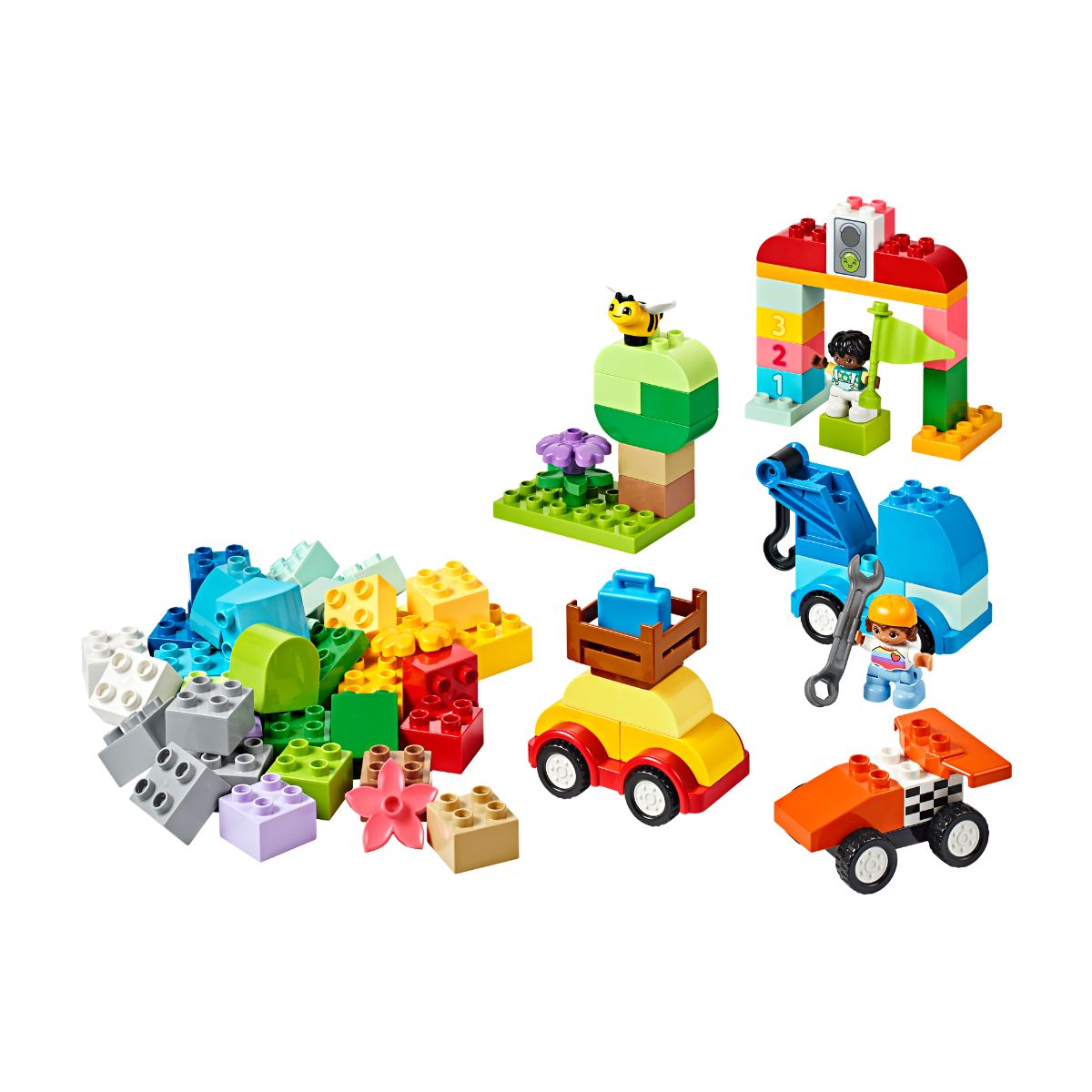 Đồ Chơi Lắp Ráp Thùng Gạch Sáng Tạo: Xe Hơi Và Xe Tải LEGO DUPLO 10439 (80 chi tiết)