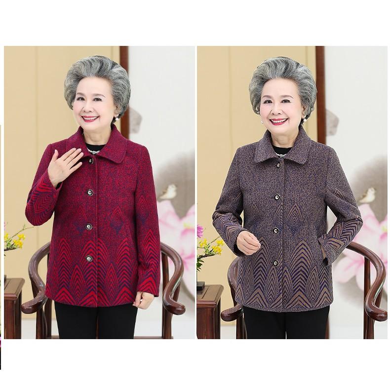 Áo khoác cho người già, áo khoác ấm áp , dạ sóng