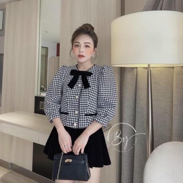 Áo Dạ Ziczac Kèm Tang Nơ 2 Lớp Dày Dặn, Áo Dạ Kẻ Siêu Xinh Có Ảnh Thật Kèm Video