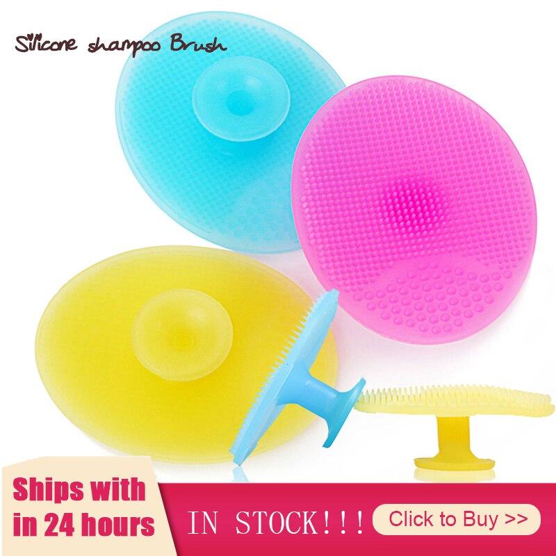 Silicone Face Scrub Brush Wash Pad Dirt Deep Clean Baby Bath Sponge Massage Wash Face Exfoliating Body Brush Bathroom Accessor