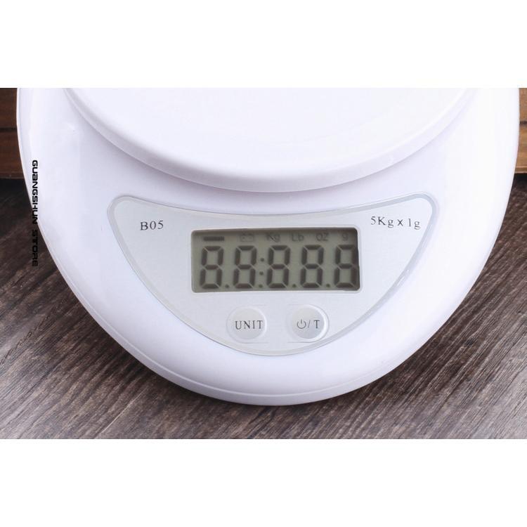 Cân Điện Tử Nhà Bếp Mini Electronic Kitchen Scale B05 Cân Thực Phẩm 5Kg – 1G Kèm Pin