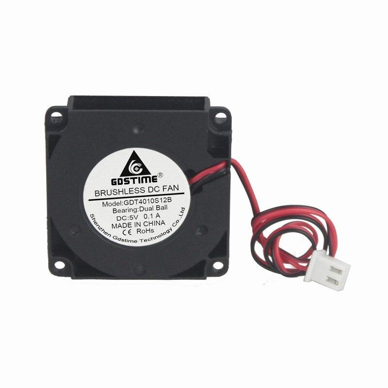 1 Pcs Gdstime 40*40*1mm 3D Printer Fan 1V Dual Ball Bearing Blower 40mm x 1mm Small Cooler DC Brushless Cooling Fan 4cm 401B
