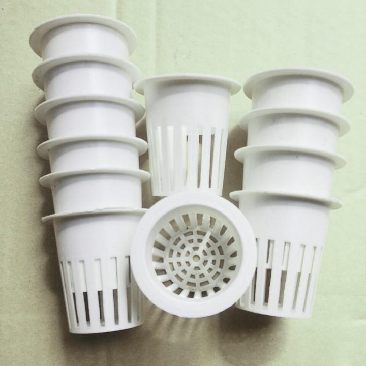 Rọ trồng rau thủy canh khí canh - Bộ 50 rọ nhựa phi 65mm