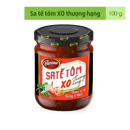 Combo 3 hũ sa tế Tôm XO Thượng hạng Barona 100g