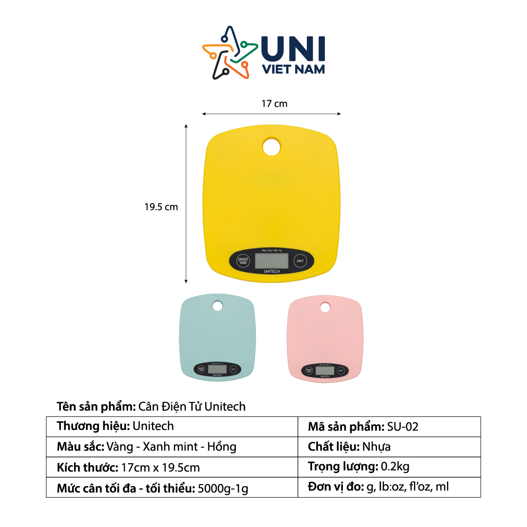 Cân điện tử UNITECH SU-02 - Hàng chính hãng