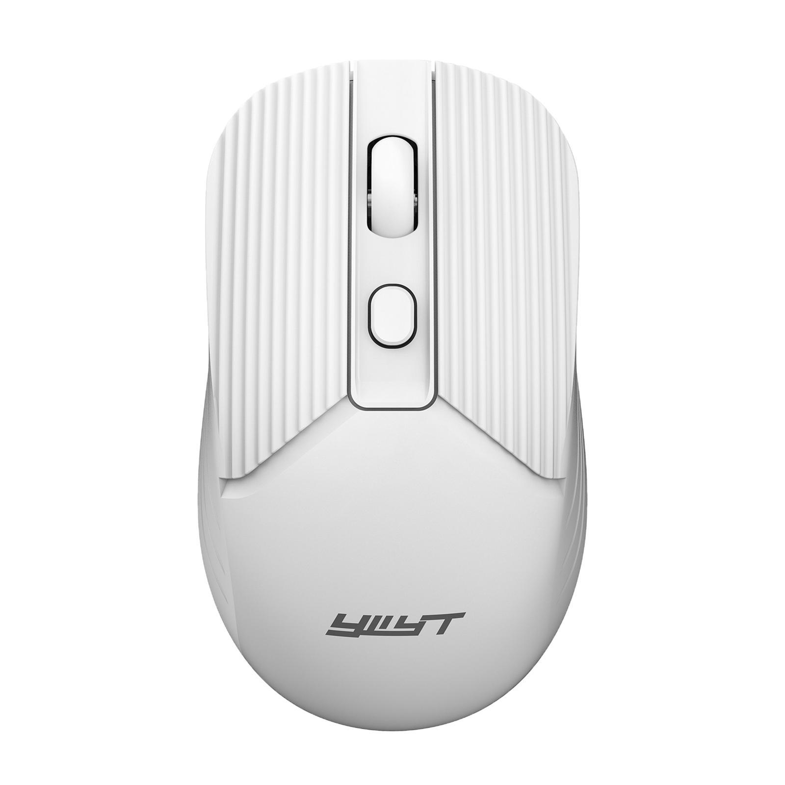 2.4G Wireless Mouse USB Receiver AAA Battery White