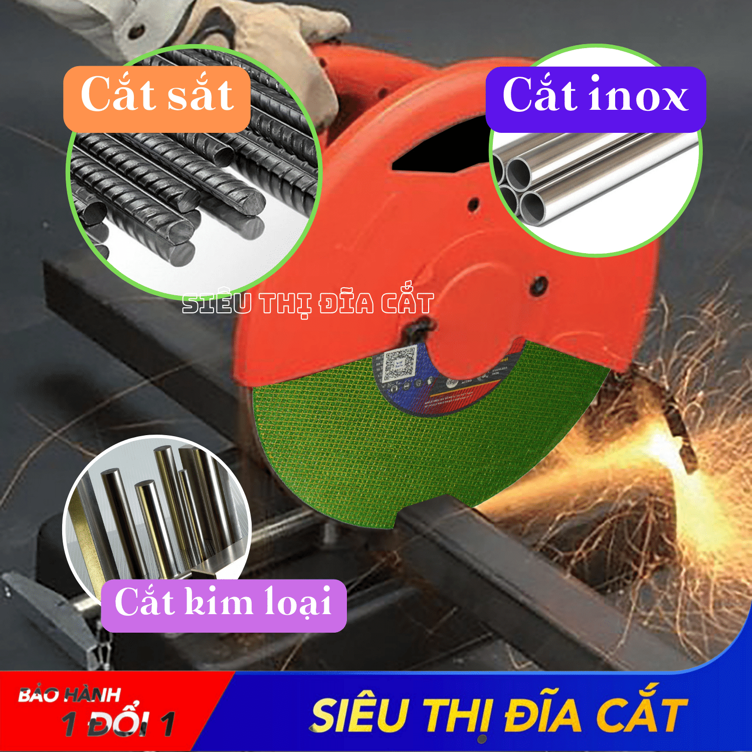 Đá Cắt 2L Cao Cấp KingTom 355x3x25.4mm - Lốc 5 Viên