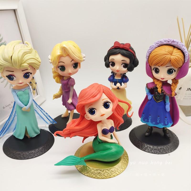 Đồ Chơi Mô Hình Nhân Vật Công Chúa Bạch Tuyết Elsa Anna Belle Lọ Lem Alice Nàng Tiên Cá