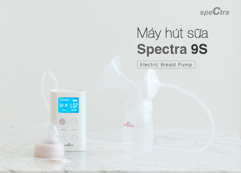 Combo Máy Hút Sữa Spectra 9S + Máy Hâm Nóng Và Tiệt Trùng 2 Bình Cổ Rộng FatzBaby FB3012SL