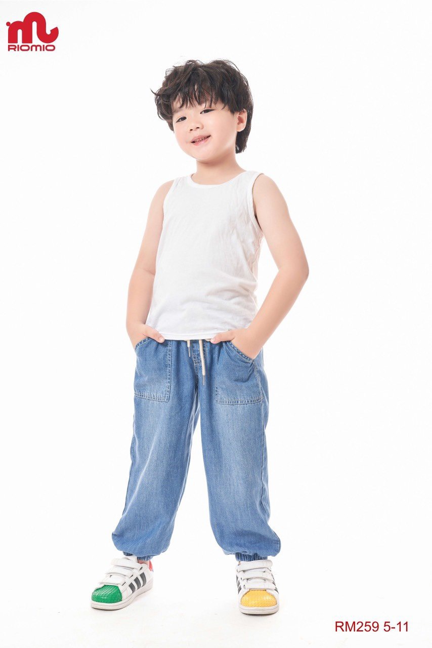 QUẦN JEANS BO GẤU CHO BÉ