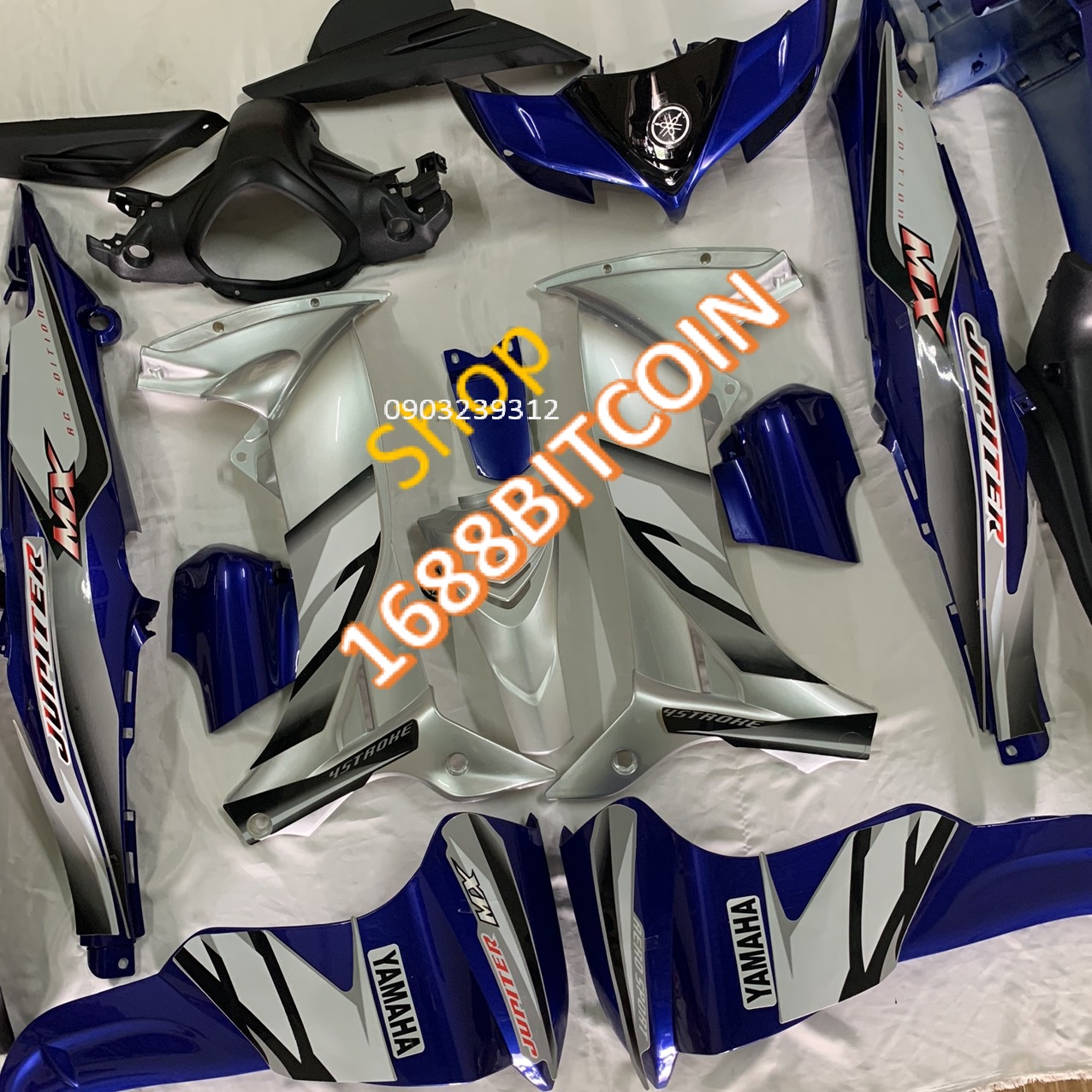 Dàn áo xe JUPITER MX MÀU XANH -jupiter gravita -nhựa nguyên sinh ABS loại 1