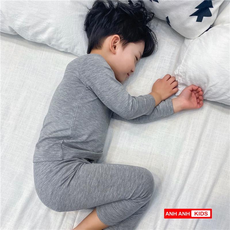 Bộ cho bé trai - bé gái chất Thun Lạnh Dài Tay Mẫu Mới 2021 ANHANHKIDS - Minky mom