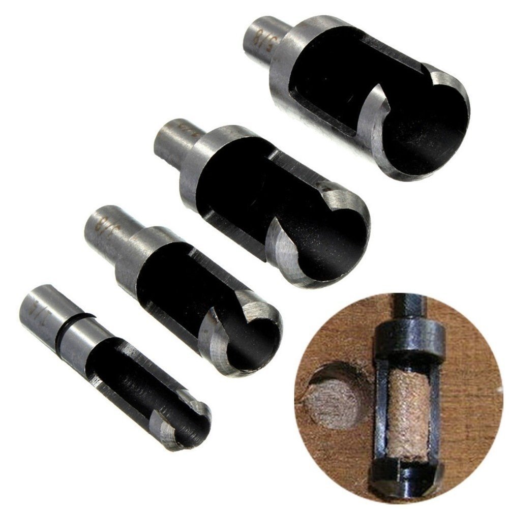 Bộ 4 mũi khoan lấy nút gỗ chuôi tròn 6-16mm