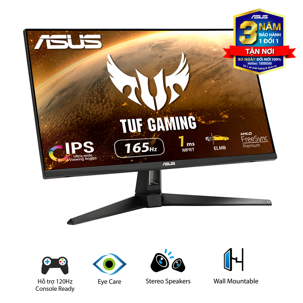 Màn hình ASUS TUF GAMING VG279Q1A 27&quot; IPS 165Hz, Adaptive-sync, FreeSync Premium, 1ms (MPRT) - Hàng Chính Hãng