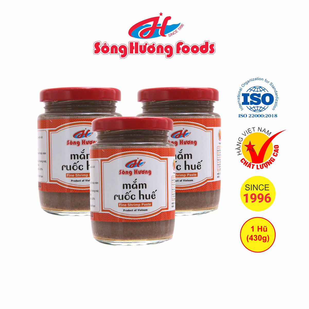 3 Hũ Mắm Ruốc Huế Sông Hương Foods Hũ 430g