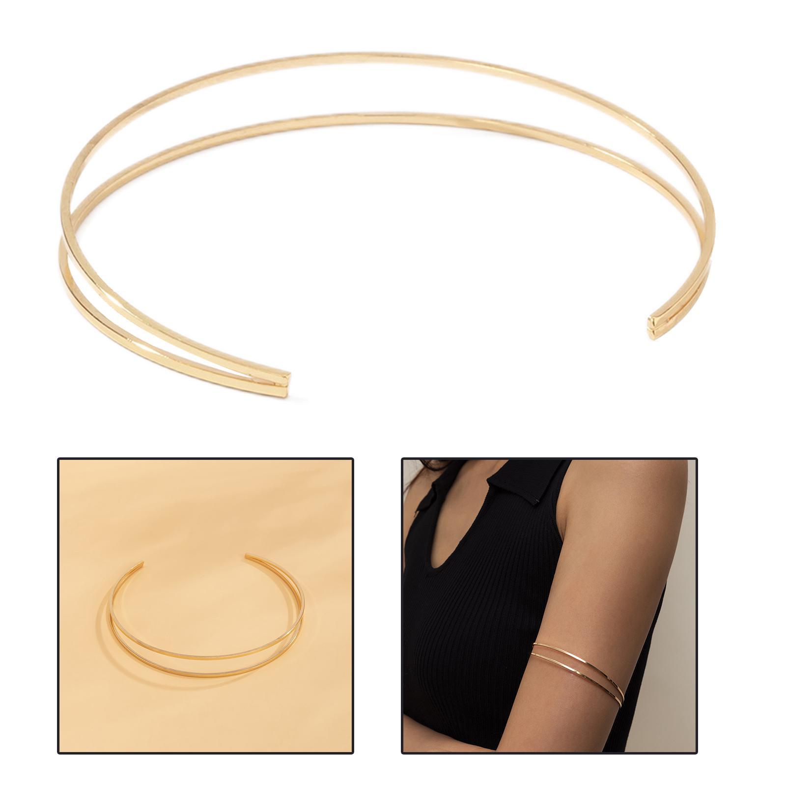 Women Arm Bracelet Metal Armlet Upper Arm for Graduation Summer Wedding