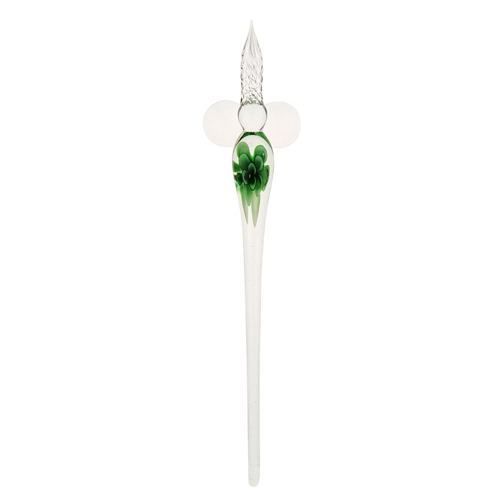 Crystal Glass Dip Pen Signature Pen Pen for School Office Stationery Green