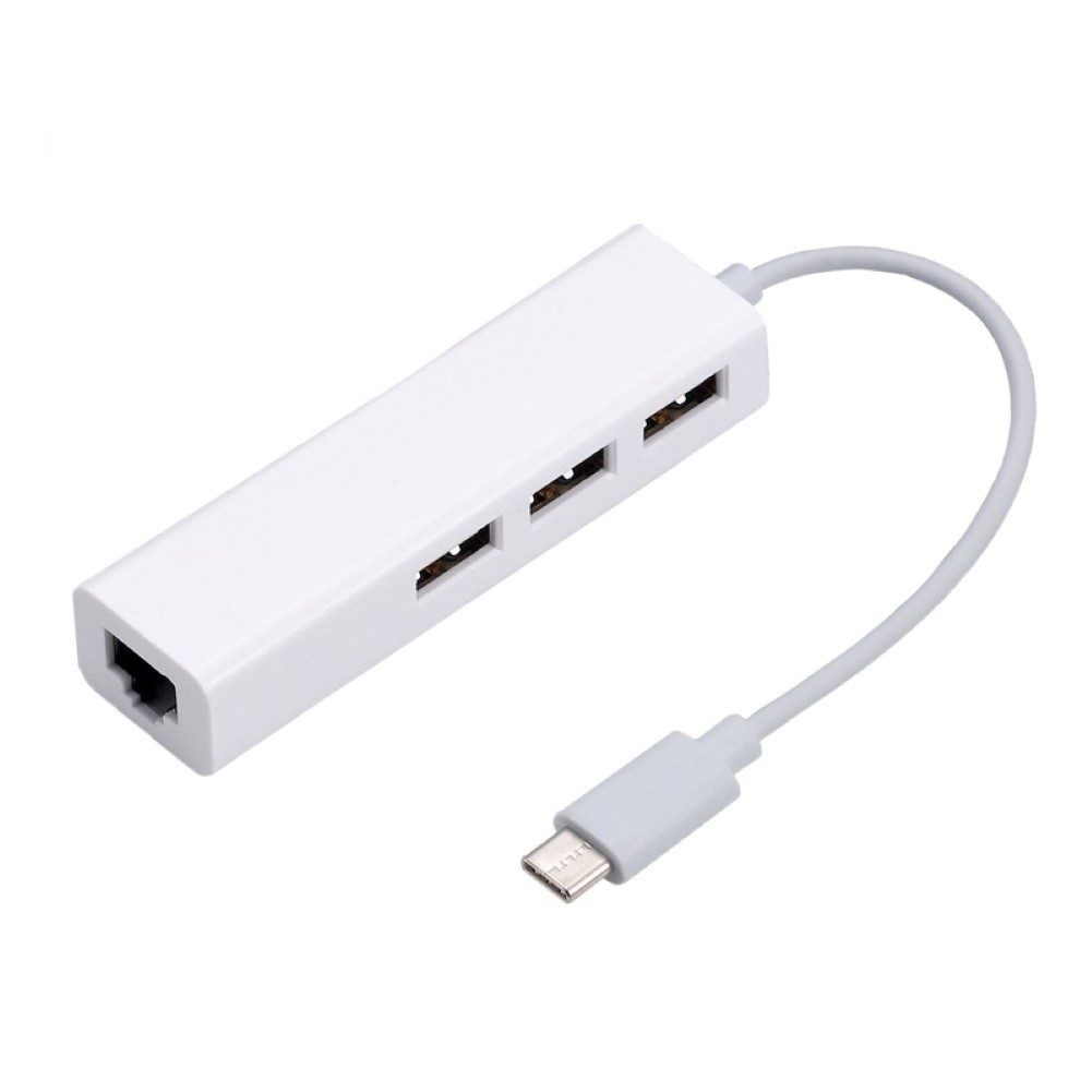 Cáp chuyển USB Type-C ra LAN hỗ trợ 3 cổng USB