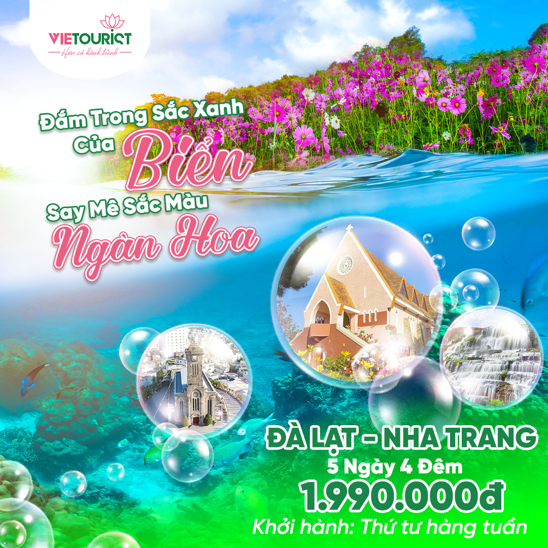 Hình ảnh [E-Voucher] Vietourist - Tour Du Lịch Nha Trang - Đà Lạt 5 Ngày 4 Đêm: Cung Đường Nối Biển Và Hoa