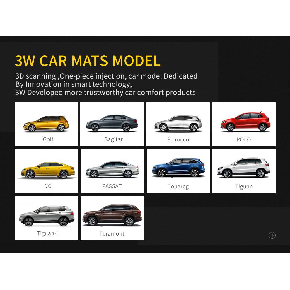 Thảm lót sàn ô tô VOLKSWAGEN TIGUAN 2007-2017 Chất liệu TPE cao cấp, thiết kế sang trọng tinh xảo thương hiệu Macsim 3w